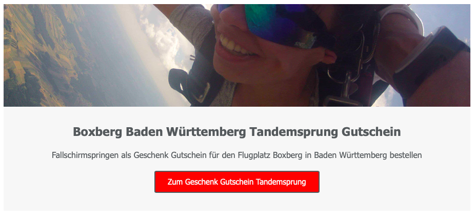 Boxberg Fallschirmspringen Tandemsprung Baden Württemberg Fallschirmspringen Geschenk Gutschein Onlineshop