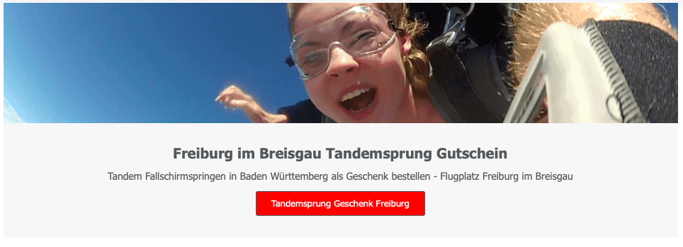 Tandem Fallschirmspringen Freiburg Baden Württemberg Geschenk Gutschein Fallschirmsprung Flugplatz Tandemsprung