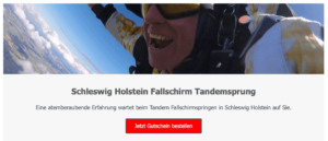 Tandem Fallschirmspringen Hohenlockstedt Schleswig Holstein Geschenk Gutschein